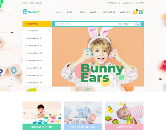 Bonbon - Baby Shop, Kids Store WooCommerce Theme