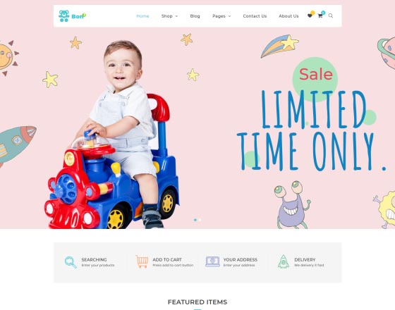 Bonbon - Baby Shop, Kids Store WooCommerce Theme