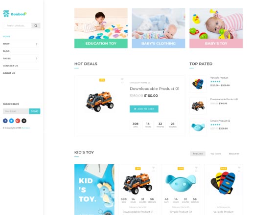 Bonbon - Baby Shop, Kids Store WooCommerce Theme