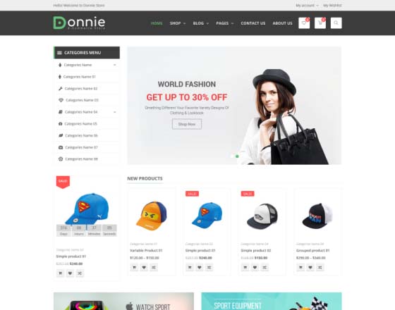 Donnie - Multipurpose WooCommerce Theme