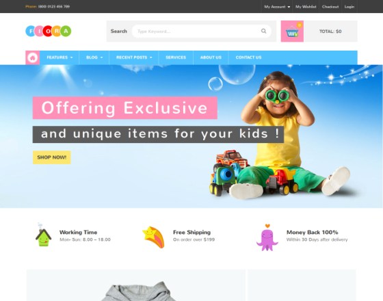 VG Fiora - WooCommerce WordPress Theme for Kids Store