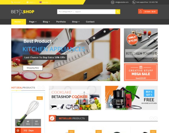 Vina BetaShop - Kitchen Appliances VirtueMart Template