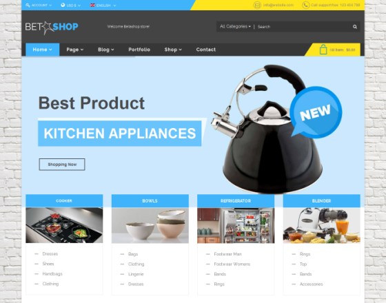 Vina BetaShop - Kitchen Appliances VirtueMart Template