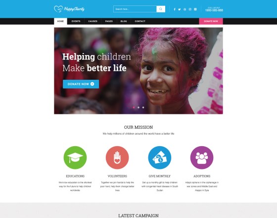 Vina Charity - Responsive Joomla Template for Charity