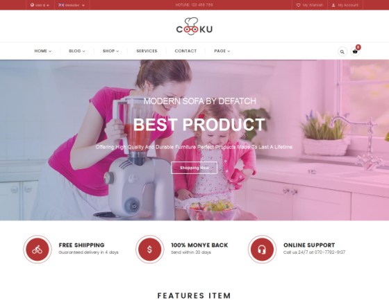 Vina Cooku - Clean, Simple VirtueMart Joomla Template