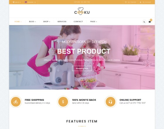 Vina Cooku - Clean, Simple VirtueMart Joomla Template