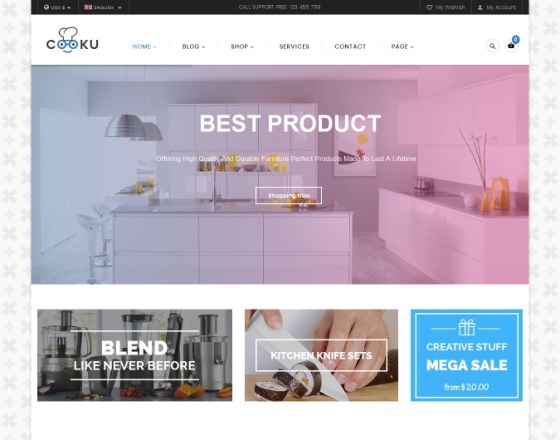 Vina Cooku - Clean, Simple VirtueMart Joomla Template