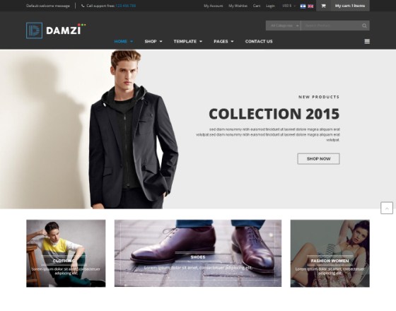 Vina Damzi - A Fashion & Clothing Joomla Template