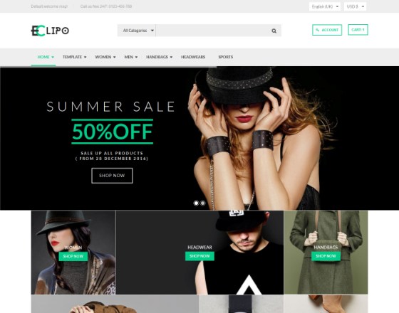 Vina Eclipo - Fashion VirtueMart Joomla Template