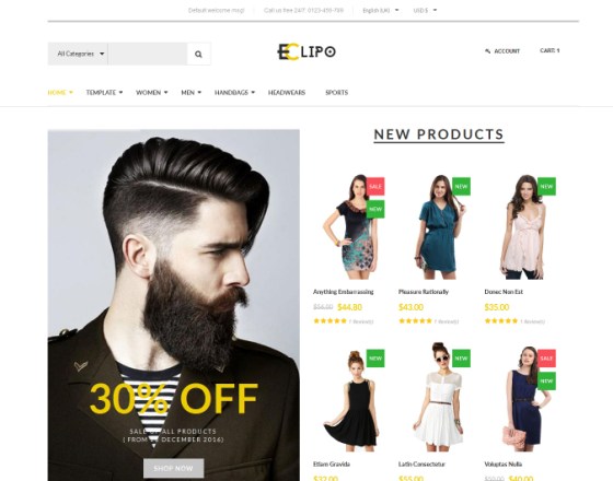 Vina Eclipo - Fashion VirtueMart Joomla Template