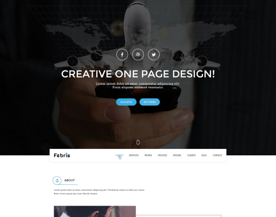 Vina Febris - Porfolio, Corporate One Page Joomla Template