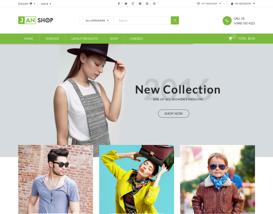 Vina JanShop - Responsive VirtueMart Template