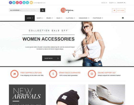 Vina Mogan - Responsive VirtueMart Fashion Template