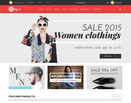 Vina Mogan - Responsive VirtueMart Fashion Template