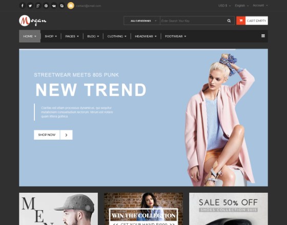 Vina Mogan - Responsive VirtueMart Fashion Template