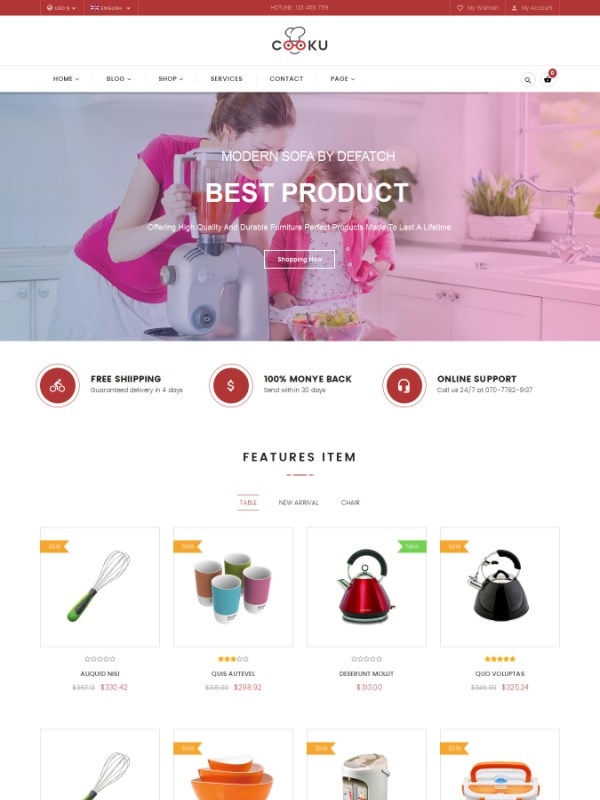 Vina Cooku - Clean, Simple VirtueMart Joomla Template