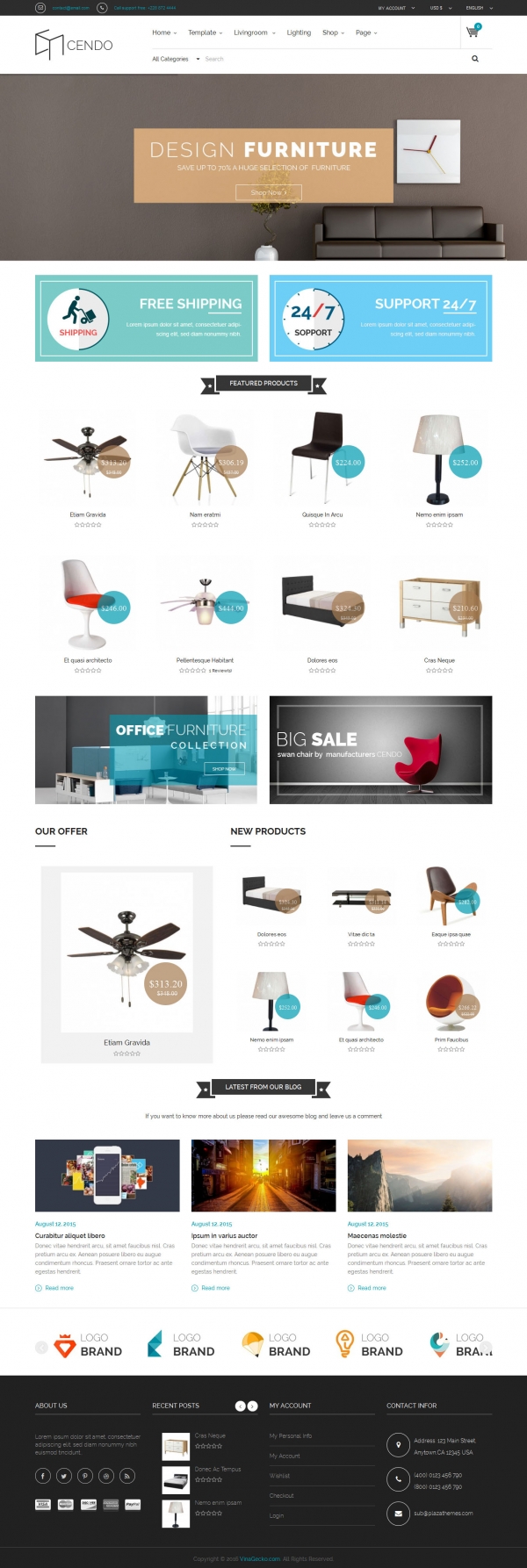 Vina Cendo - VirtueMart Template for Furniture Stores