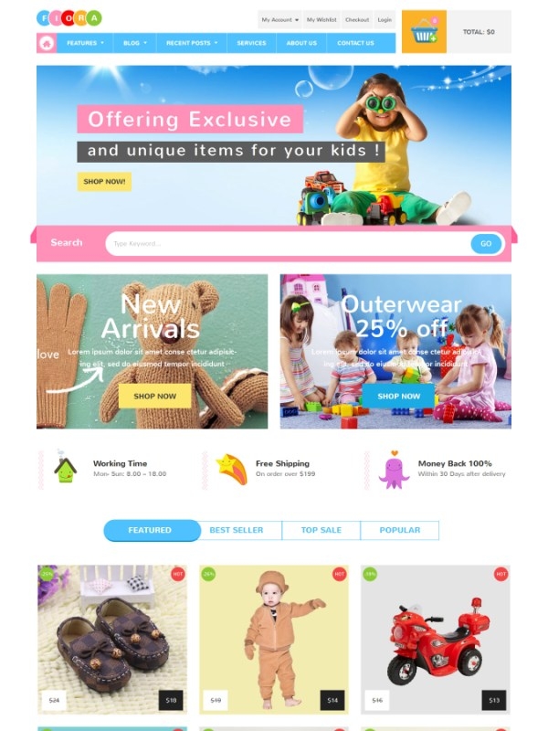 VG Fiora - WooCommerce WordPress Theme for Kids Store